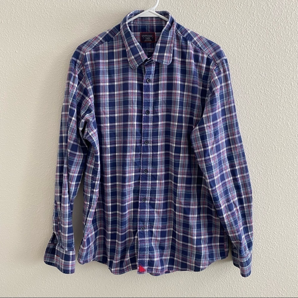 UNTUCKit | Men's Long Sleeve Button Down Plaid Shirt Size XL